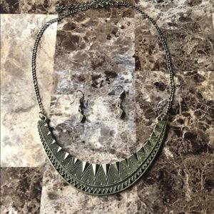 Antique necklace and earring set